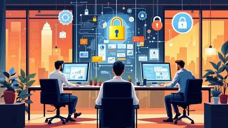 Story image (Office professionals analyzing data ai privacy risks governance struggles)