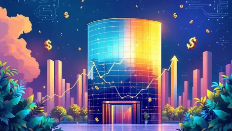 Modern indian office mphasis style glass with graphs ai finance